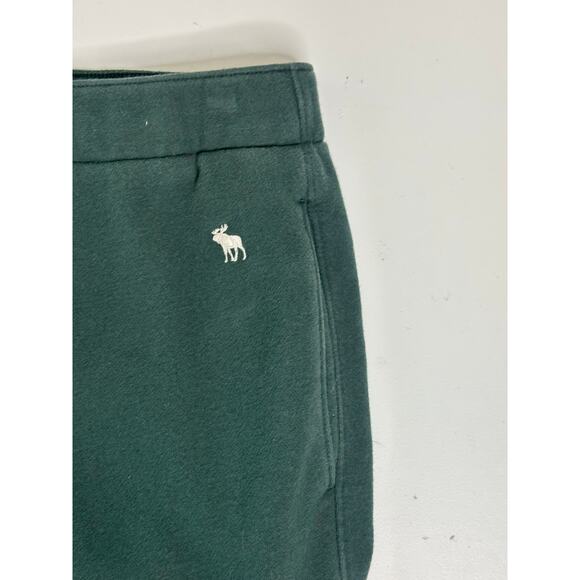 Abercrombie & Fitch Forest Green Sweatpants Elastic Drawstring Waist Casual L - Picture 4 of 11